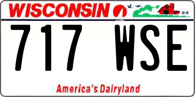 WI license plate 717WSE