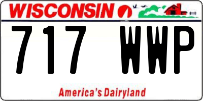 WI license plate 717WWP