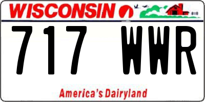 WI license plate 717WWR