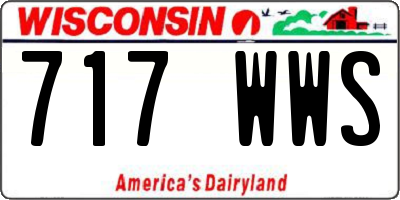 WI license plate 717WWS