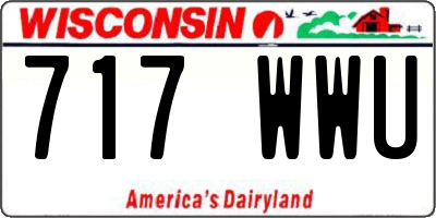 WI license plate 717WWU