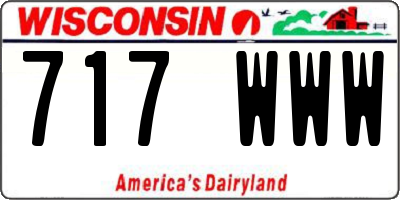 WI license plate 717WWW