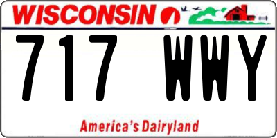 WI license plate 717WWY