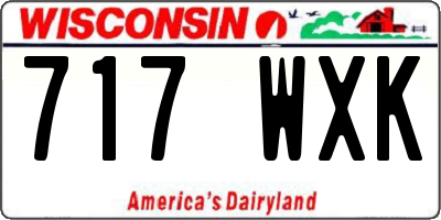 WI license plate 717WXK