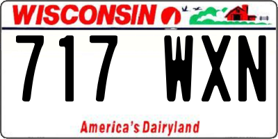 WI license plate 717WXN