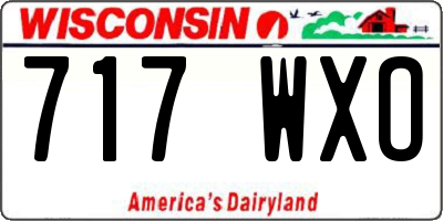 WI license plate 717WXO