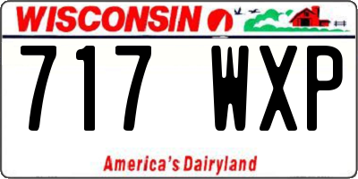 WI license plate 717WXP