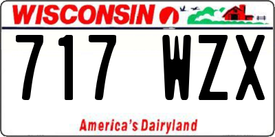 WI license plate 717WZX