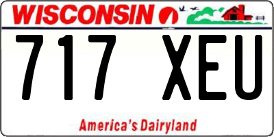 WI license plate 717XEU
