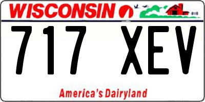 WI license plate 717XEV