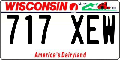 WI license plate 717XEW