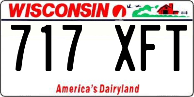 WI license plate 717XFT