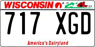 WI license plate 717XGD