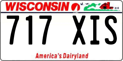 WI license plate 717XIS