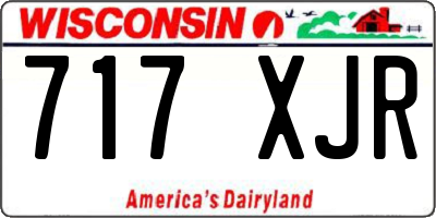 WI license plate 717XJR
