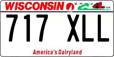 WI license plate 717XLL