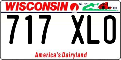 WI license plate 717XLO