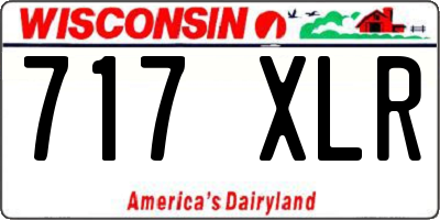 WI license plate 717XLR