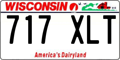 WI license plate 717XLT