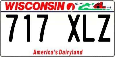 WI license plate 717XLZ