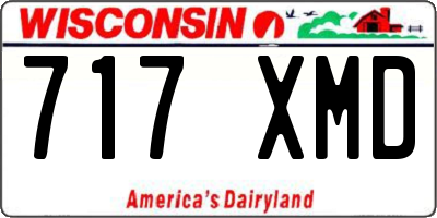 WI license plate 717XMD