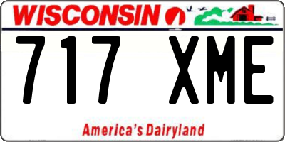 WI license plate 717XME
