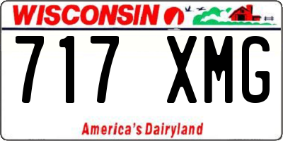 WI license plate 717XMG