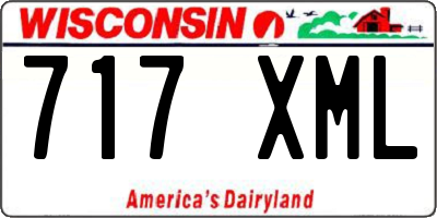 WI license plate 717XML