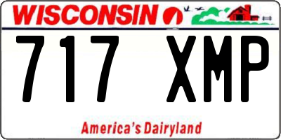 WI license plate 717XMP