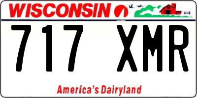 WI license plate 717XMR