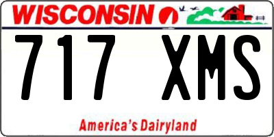 WI license plate 717XMS