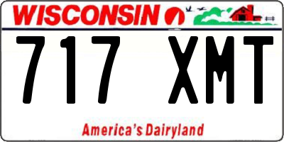 WI license plate 717XMT