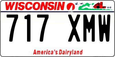 WI license plate 717XMW