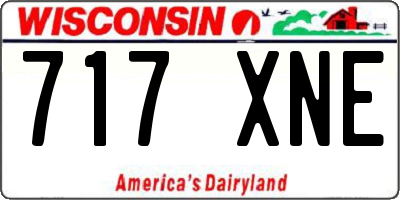WI license plate 717XNE