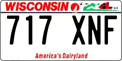 WI license plate 717XNF