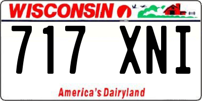 WI license plate 717XNI