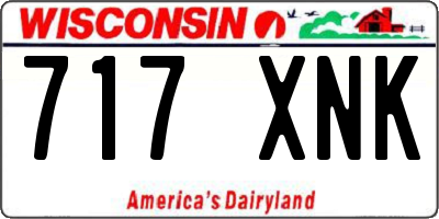 WI license plate 717XNK