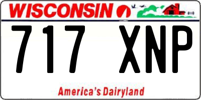 WI license plate 717XNP