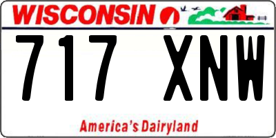 WI license plate 717XNW