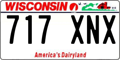WI license plate 717XNX
