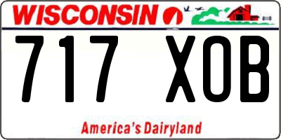 WI license plate 717XOB