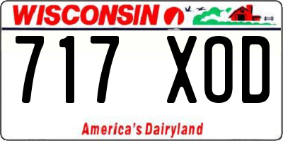 WI license plate 717XOD