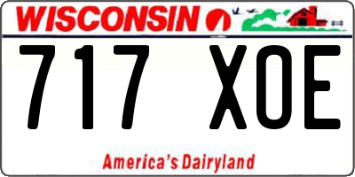 WI license plate 717XOE