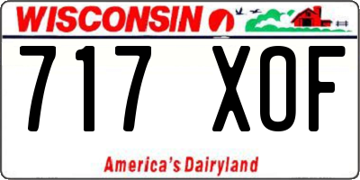 WI license plate 717XOF