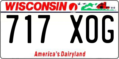 WI license plate 717XOG