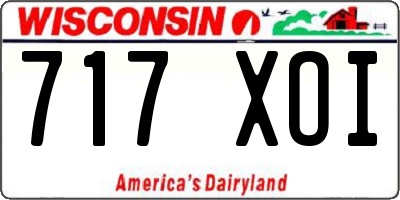 WI license plate 717XOI