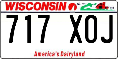 WI license plate 717XOJ