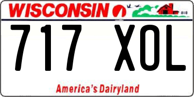 WI license plate 717XOL