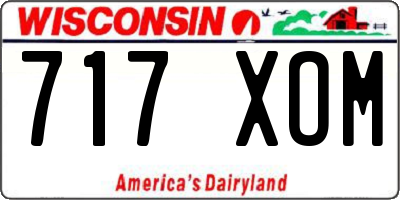 WI license plate 717XOM