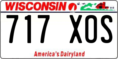 WI license plate 717XOS